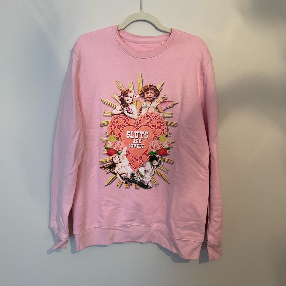 Sluts Are Lovely Pullover Sweatshirt Size US L